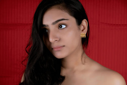 Copper Gold Plated Necklace Set With Adjustable Thread .