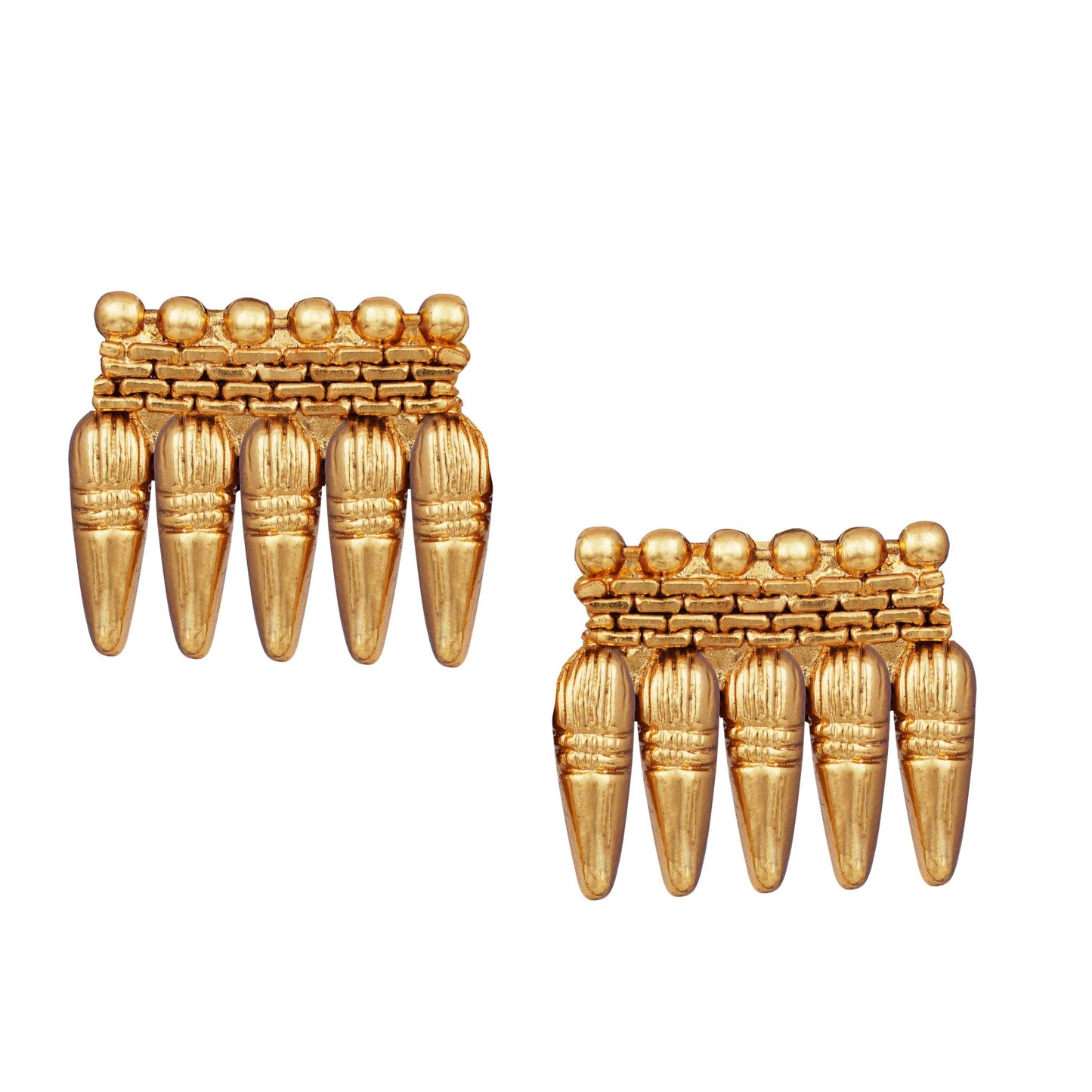 Copper Gold Plated Necklace Set With Adjustable Thread .