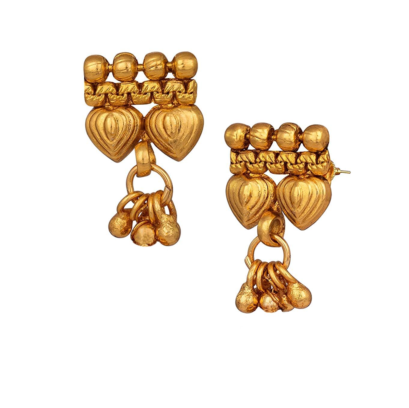Gold Plated Leaf Design Long Necklace Set – Unique Long Strand Jewelry with Adjustable Thread