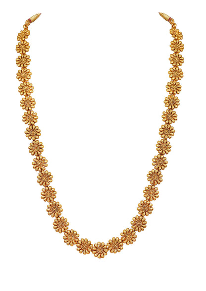 One Gram Gold Plated Necklace Set With Earrings