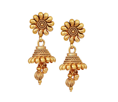 One Gram Gold Plated Necklace Set With Earrings