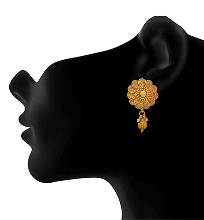 Gold-Plated Spiral Pendant Set – Romantic Love-Themed Jewelry