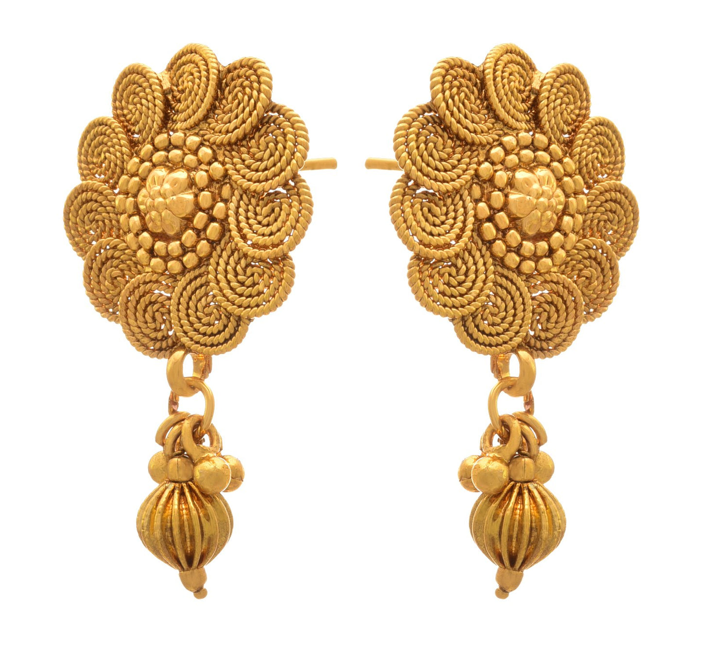 Gold-Plated Spiral Pendant Set – Romantic Love-Themed Jewelry