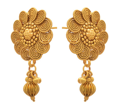 Gold-Plated Spiral Pendant Set – Romantic Love-Themed Jewelry