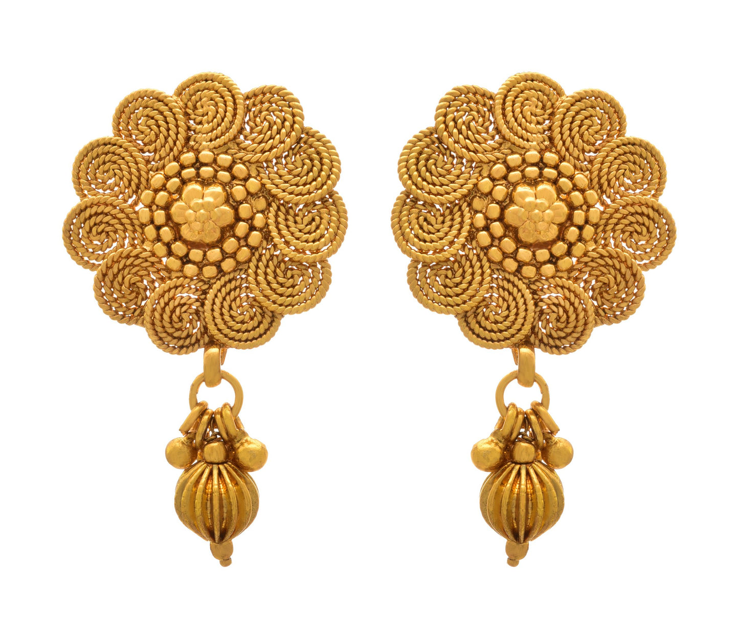 Gold-Plated Spiral Pendant Set – Romantic Love-Themed Jewelry