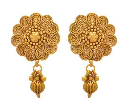 Gold-Plated Spiral Pendant Set – Romantic Love-Themed Jewelry