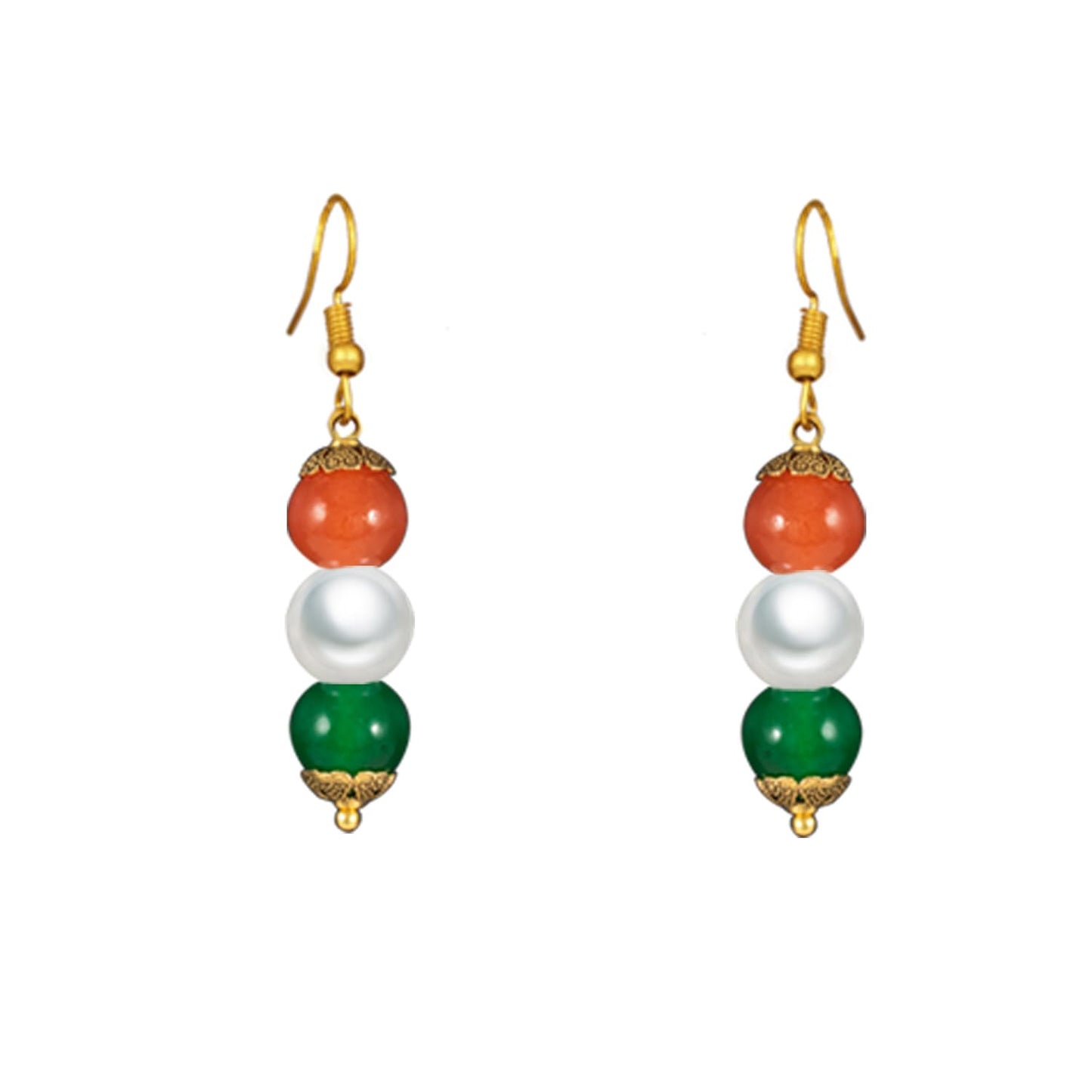 Tri Color Pendant Set Handmade Patriotic For Independence Day/Republic Day .