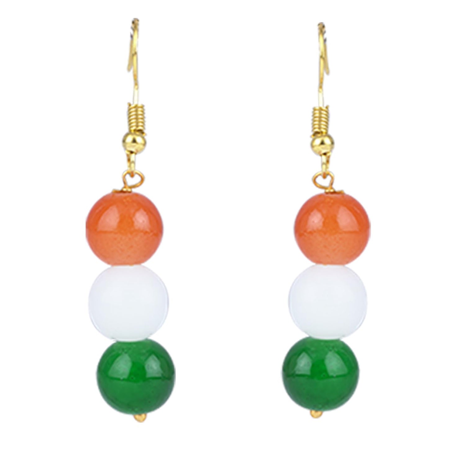 Handmade Tricolour Peacock Pendant Set – Patriotic Jewelry for Independence Day