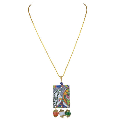 Handmade Tricolour Peacock Pendant Set – Patriotic Jewelry for Independence Day