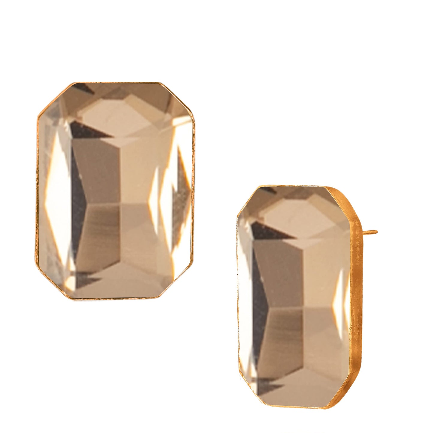 Beautiful Gold Plated Crystal Pendant Gold Chain Set - Love