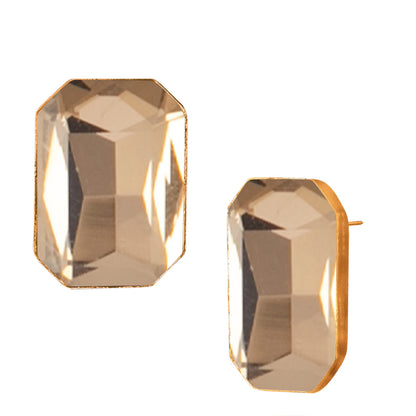 Beautiful Gold Plated Crystal Pendant Gold Chain Set - Love