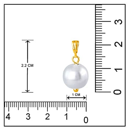 Gold Plated Design Japanese Pearl Pendant Set