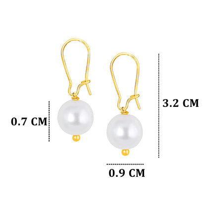 Gold Plated Design Japanese Pearl Pendant Set