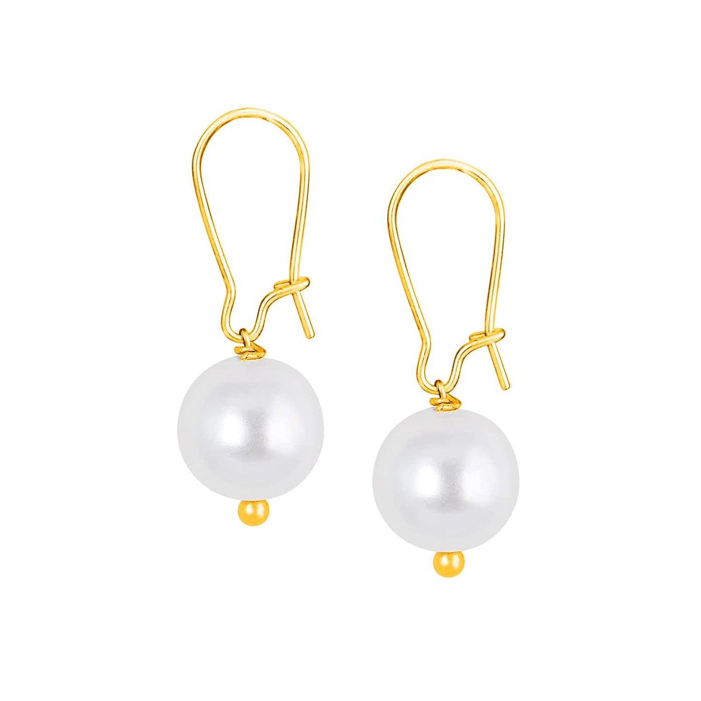 Gold Plated Design Japanese Pearl Pendant Set