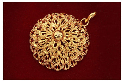 Gold-Plated Floral Pendant – Heartfelt Romantic Gift for Her