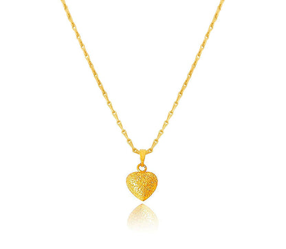 Romantics Day Ideafor Herwomen Wifegirlfriendloverfiancecrush Handmade One Gm Gold Plated Heart Shape Pendant With Chain