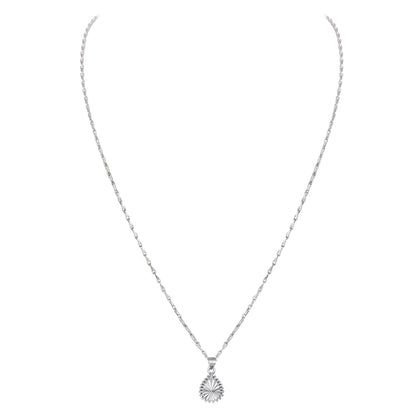 Able Silver Plated Drop Shape Pendant And Chain - Love