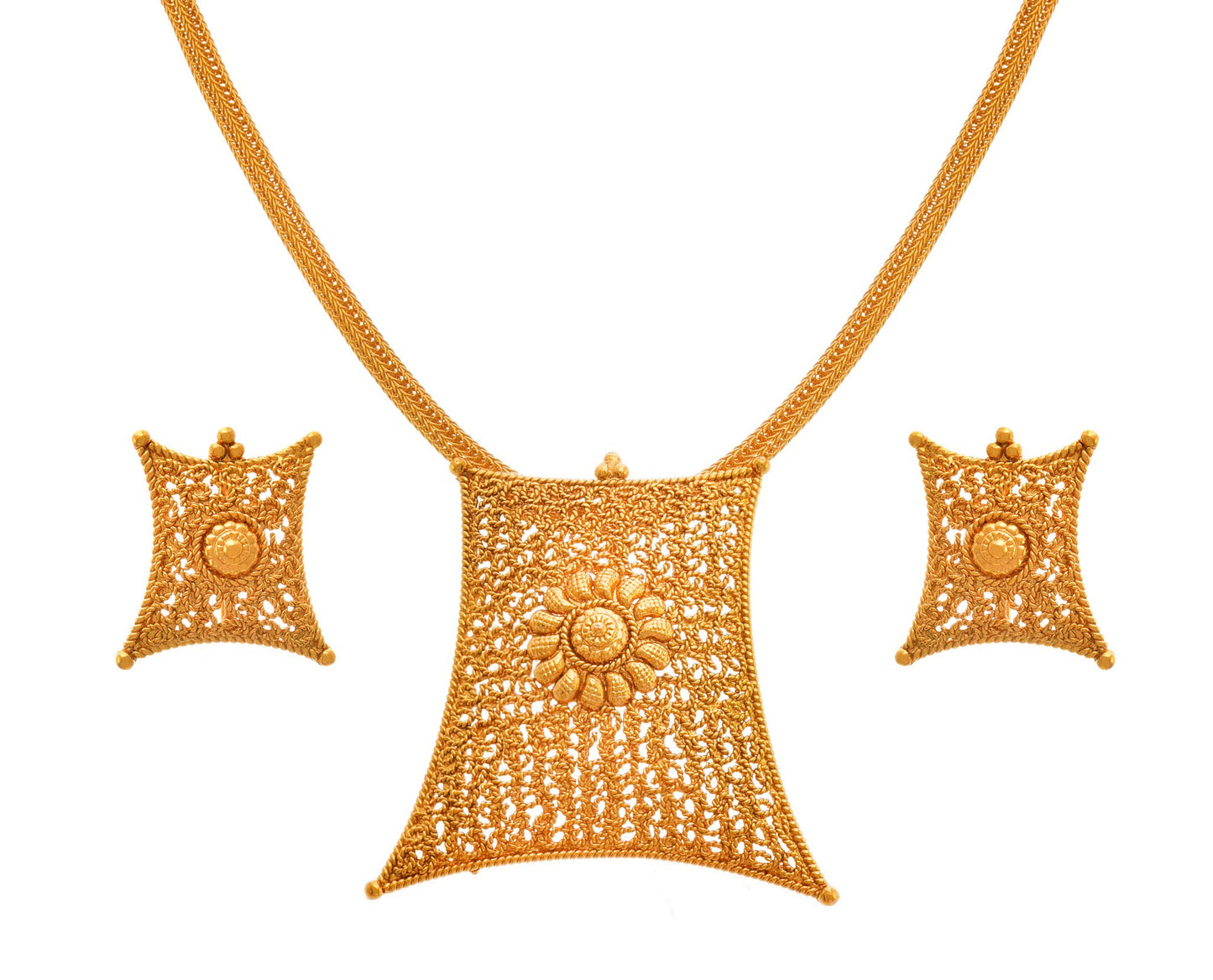 For Lass Gold Plated Pendant Set - Love