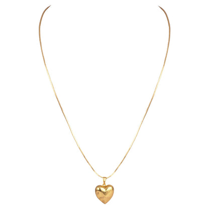 Romantics Day Ideafor Herwomen Wifegirlfriendloverfiancecrush Modern Gold Plated Heart Shaped Pendant With Chain & Earring .