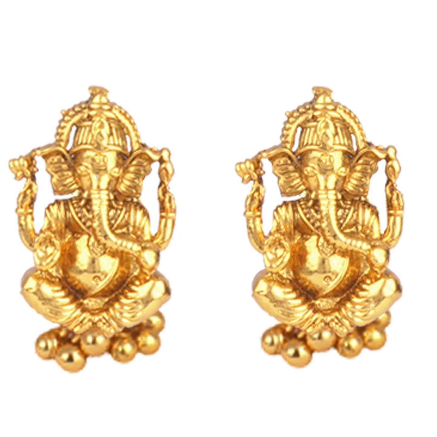 Gold Plated Lord Ganesh Pendant Set With Earring & Finger Ring .