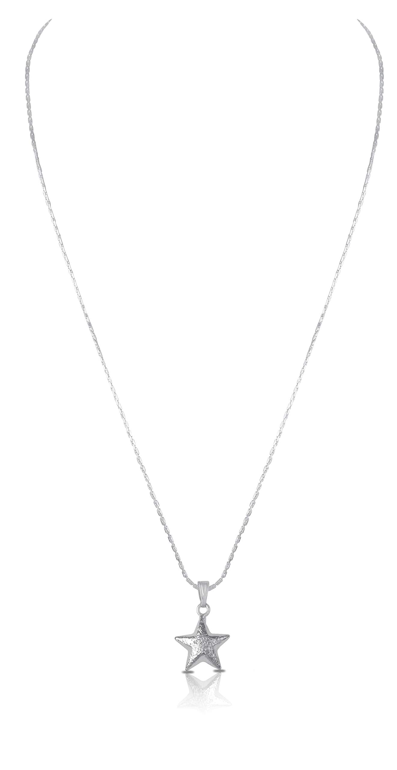 Pendant Collection Silver Plated Star Design Pendant - Love